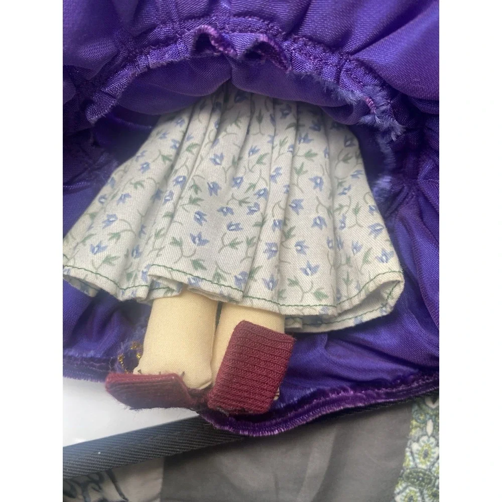 VTG Navajo Girl Doll With Purple Velvet Dress